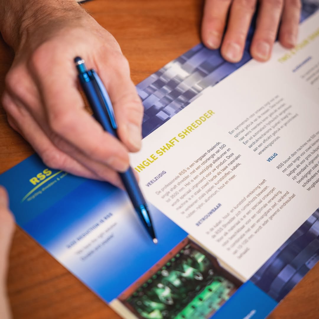 Detail van een RSS brochure